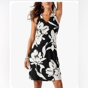 Tommy Bahama fabulous Flora Black and White Floral Halter Dress size medium NWT